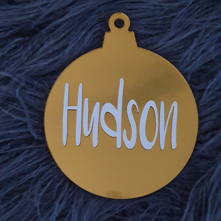 Personalised Acrylic Christmas Bauble - Small
